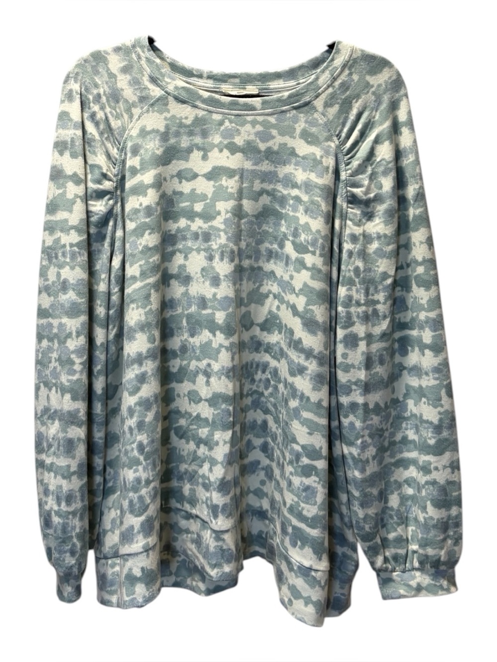 Como Blu Blue-Grey Tie-Dye Crewneck Sweatshirt